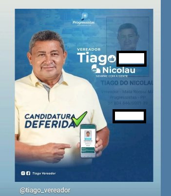 Tiago Nicolau está com candidatura Status Deferido e está apto concorrer nas eleições 2024.