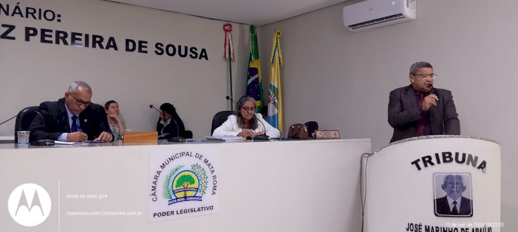 A camara  Municipal  de Mata Roma realizou a 116ª  Sessão Ordinária aos 11 de outubro de 2024, sexta feira