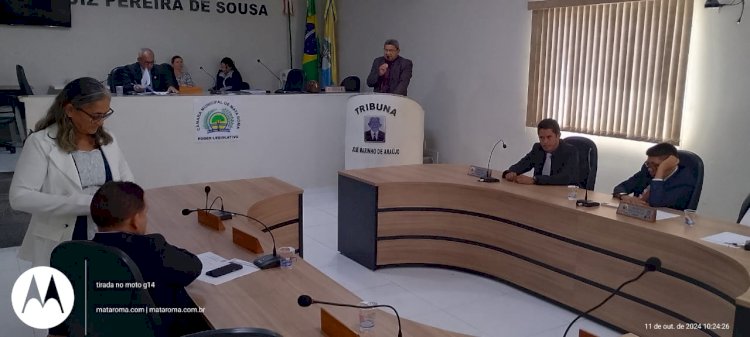 A camara  Municipal  de Mata Roma realizou a 116ª  Sessão Ordinária aos 11 de outubro de 2024, sexta feira